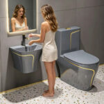 Bathroom Sink & Toilet Combo - 图片 4